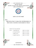 THIẾT KẾ,LẮP ĐẶT VÀ KHAI THÁC MÔ HÌNH ĐỘNG CƠ PHUN XĂNG VÀ ĐÁNH LỬA BẰNG HỘP ECU NISSAN