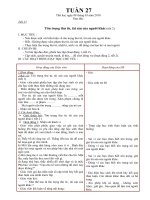 Giáo án lớp 3-tuần 27 theo chuẩn, ngắn, dễ sửa.