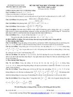 đề thi thử đại học năm 2014 (có đáp án)
