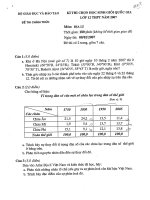 Đề học sinh giỏi quốc gia môn Địa 12 năm 2007 pps