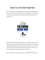 Quản Trị Tài Chính Ngắn Hạn potx