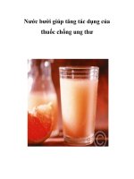 Nước bưởi giúp tăng tác dụng của thuốc chống ung thư pps