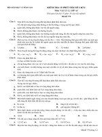 KIỂM TRA 15 PHÚT PHẦN THUYẾT TƯƠNG ĐỐI HẸP