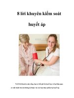 8 lời khuyên kiểm soát huyết áp ppt