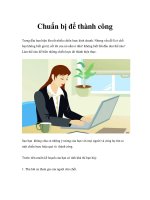 Chuẩn bị để thành công docx
