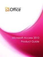 Microsoft Access 2010 Product Guide docx