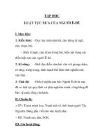 TẬP ĐỌC LUẬT TỤC XƯA CỦA NGƯỜI Ê-ĐÊ ppt