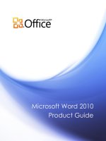 Microsoft Word 2010 Product Guide ppsx