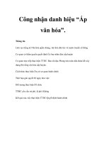 Công nhận danh hiệu “Ấp văn hóa”. ppsx