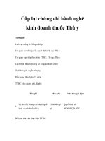 Cấp lại chứng chỉ hành nghề kinh doanh thuốc Thú y potx