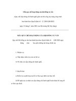 Mẫu quy chế hoạt động của hội đồng tư vấn pptx