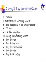 bài giảng môn quản lý và xử lý dữ liệu cơ bản chương 3 truy vấn query - cđ cntt hữu nghị việt nhật