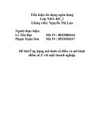 Ứng dụng mô hình cổ điển và mô hình điểm số Z với một doanh nghiệp