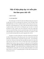 Một số biện pháp dạy trẻ mẫu giáo lớn làm quen chữ viết ppsx