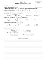 Đề kiểm tra tiết 56 - Đại số 8