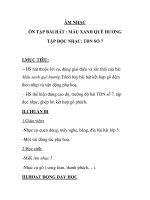 ÂM NHẠC ÔN TẬP BÀI HÁT : MÀU XANH QUÊ HƯƠNG TẬP ĐỌC NHẠC: TĐN SỐ 7 docx