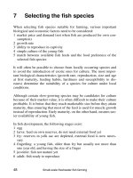 Small-scale freshwater fish farming - Chapter 7,8 pptx