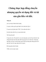 Chứng thực hợp đồng chuyển nhượng quyền sử dụng đất và tài sản gắn liền với đất. ppt