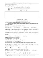 Đề kiểm tra HS giỏi Toán lớp 4 (Tạ Uyên, lần 2)