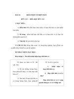 Giáo án Hoá học lớp 9 - KHÁI NIỆM VỀ HỢP CHẤT HỮU CƠ – HÓA HỌC HỮU CƠ potx