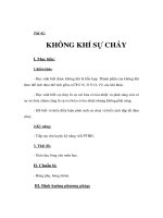 Giáo án Hoá học lớp 8 - KHÔNG KHÍ SỰ CHÁY pptx