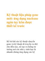 Kỹ thuật liệu pháp gene mới: ứng dụng nuclease ngón tay kẽm được thiết kế trước docx