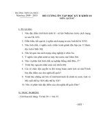 Đề cương ôn tập HKII-K10