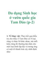 Đa dạng Sinh học ở vườn quốc gia Tam Đảo (p-2) potx