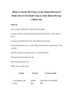 Đăng ký chuyển đổi Công ty trách nhiệm hữu hạn 02 thành viên trở lên thành Công ty trách nhiệm hữu hạn 1 thành viên. docx