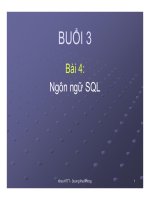 bài giảng cơ sở dữ liệu bài 4: ngôn ngữ SQL - gv. dương khai phong