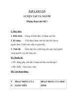 TẬP LÀM VĂN LUYỆN TẬP TẢ NGƯỜI (Dựng đoạn mở bài ) docx