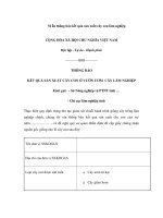 Mẫu thông báo kết qủa sản xuất cây con lâm nghiệp ppt