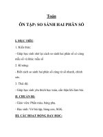 Toán ÔN TẬP: SO SÁNH HAI PHÂN SỐ ppt