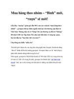 mua hàng theo nhóm – “bình” mới, “rượu” sẽ mới!