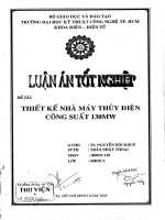 Thiết kế nhà máy thủy điện công suất 130 MVA