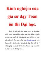 Những kinh nghiệm ôn thi và thi đại học đạt kết quả như ý muốn