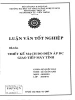 Thiết kế mạch đo điện áp DC giao tiếp máy tính