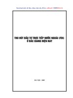 thu hút đầu tư trực tiếp nước ngoài (fdi) ở bắc giang hiện nay