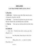 KHOA HỌC LẮP MẠCH ĐIỆN ĐƠN GIẢN( Tiết 1) pps