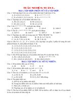 CÂU HỎI TRẮC NGHIỆM CHƯƠNG I T6