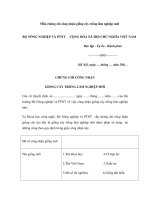 Mẫu chứng chỉ công nhận giống cây trồng lâm nghiệp mới ppsx