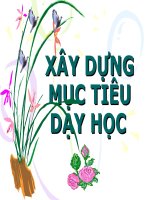 XÂY DỰNG MỤC TIÊU DẠY HỌC pptx