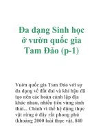 Đa dạng Sinh học ở vườn quốc gia Tam Đảo (p-1) ppsx