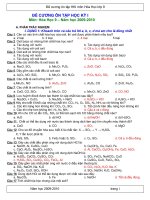 đề cương 0n thi kì 1 lớp 9