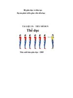 Tài liệu bồi dưỡng GV tiểu học - Tiểu Mô đun - Thể dục - Phần 1 doc