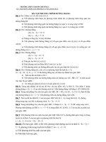 BT PHƯƠNG TRÌNH ĐƯỜNG THẲNG