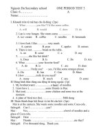 đề  kiểm tra 1 tiết lớp 6( số 3)