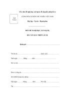 Mẫu đơn đề nghị học, sát hạch, để cấp giấy phép lái xe pdf