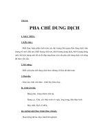 Giáo án Hoá học lớp 8 - PHA CHẾ DUNG DỊCH doc