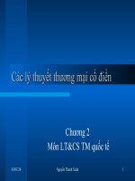 Các lý thuyết thương mại cổ điển_Chương 2: Môn Lý thuyết và thương mại quốc tế pptx